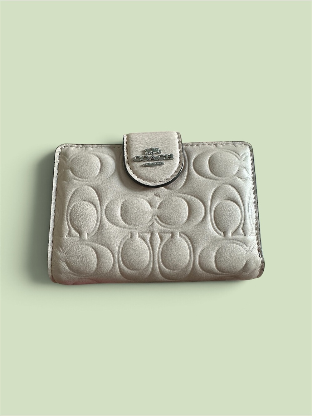 Brand New 🔥 Coach Medium Corner Zip Signature leather Wallet, in Blush CZ341